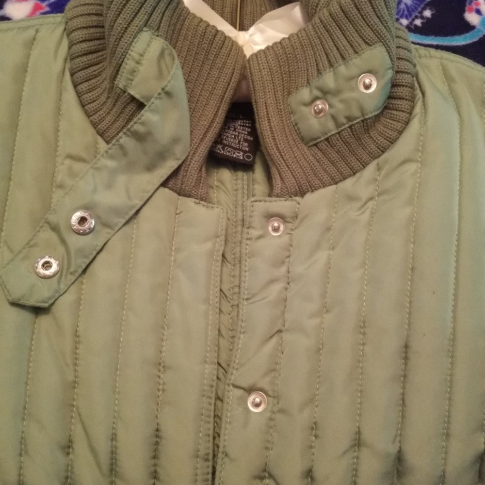 E. Studio Thin Style Puffer Coat, sz Large - Picture 3 of 6